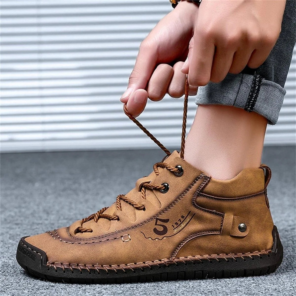 Lace-Up Ankle Shoes For Men