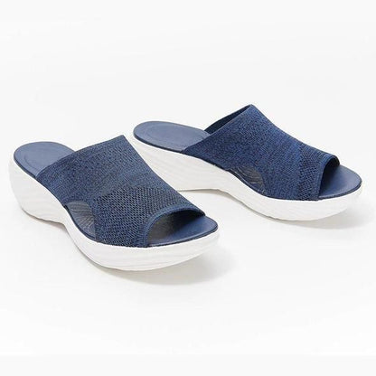 Stretch Slide Sandals, Knitted Sports Sandals